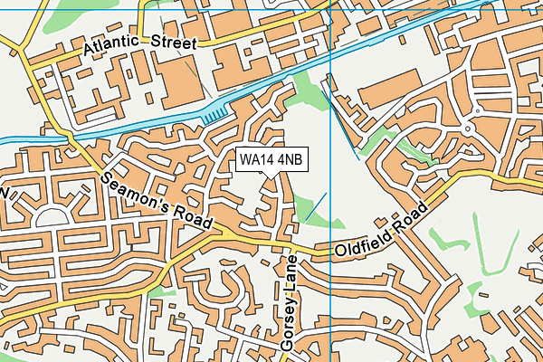 WA14 4NB map - OS VectorMap District (Ordnance Survey)
