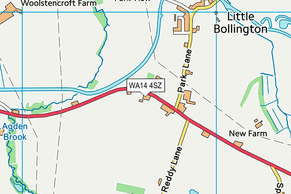 Little Bollington CofE Primary School map (WA14 4SZ) - OS VectorMap District (Ordnance Survey)