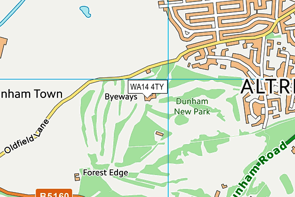 Dunham Forest Golf And Country Club map (WA14 4TY) - OS VectorMap District (Ordnance Survey)