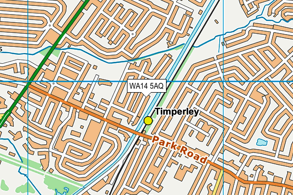 WA14 5AQ map - OS VectorMap District (Ordnance Survey)