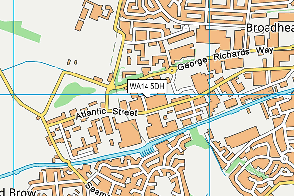 WA14 5DH map - OS VectorMap District (Ordnance Survey)