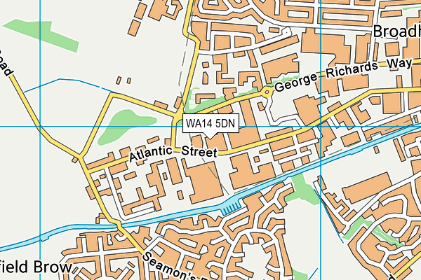 WA14 5DN map - OS VectorMap District (Ordnance Survey)