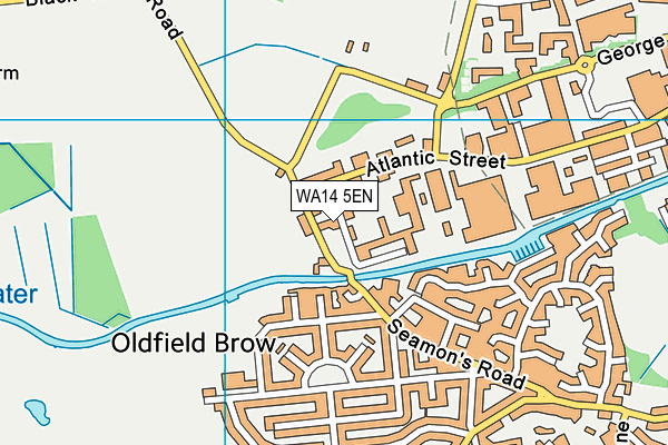 WA14 5EN map - OS VectorMap District (Ordnance Survey)