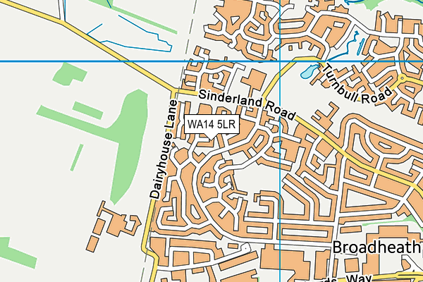 WA14 5LR map - OS VectorMap District (Ordnance Survey)