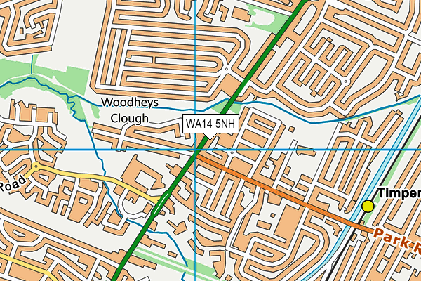 WA14 5NH map - OS VectorMap District (Ordnance Survey)