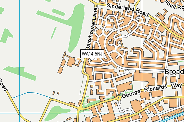 WA14 5NJ map - OS VectorMap District (Ordnance Survey)