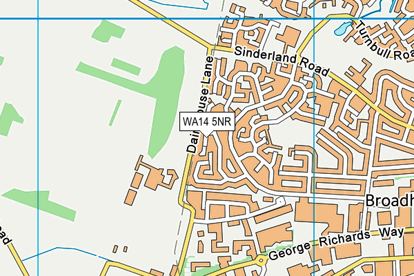 WA14 5NR map - OS VectorMap District (Ordnance Survey)