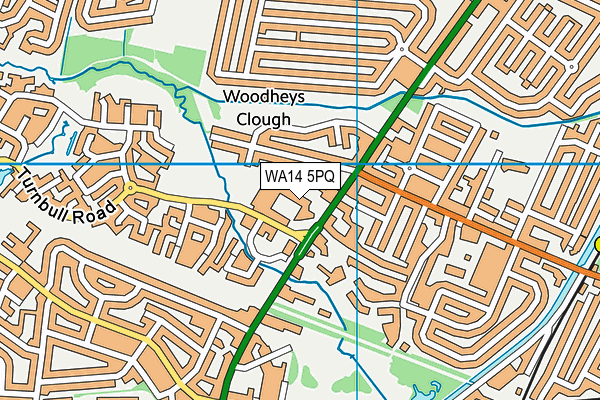 Trafford College (Altrincham) map (WA14 5PQ) - OS VectorMap District (Ordnance Survey)