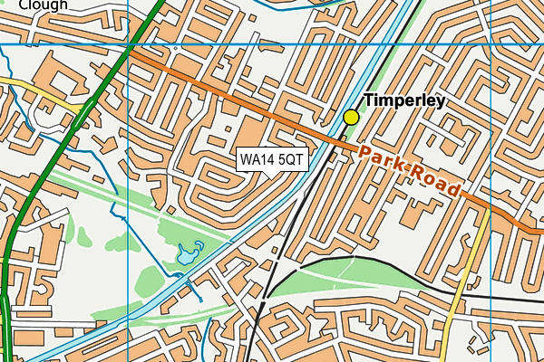 WA14 5QT map - OS VectorMap District (Ordnance Survey)
