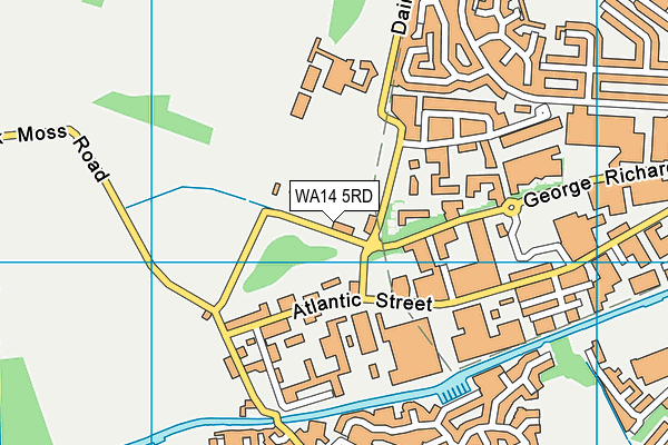 WA14 5RD map - OS VectorMap District (Ordnance Survey)
