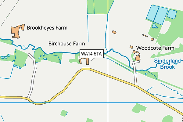 WA14 5TA map - OS VectorMap District (Ordnance Survey)