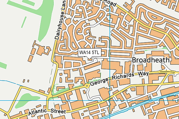WA14 5TL map - OS VectorMap District (Ordnance Survey)