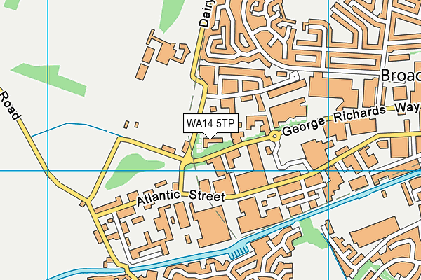 WA14 5TP map - OS VectorMap District (Ordnance Survey)