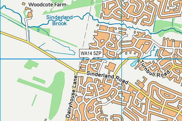 WA14 5ZP map - OS VectorMap District (Ordnance Survey)