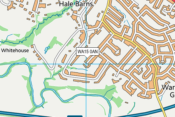 WA15 0AN map - OS VectorMap District (Ordnance Survey)