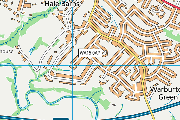 WA15 0AP map - OS VectorMap District (Ordnance Survey)