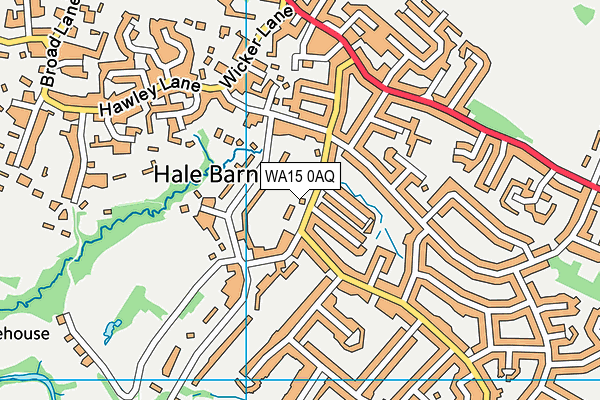 WA15 0AQ map - OS VectorMap District (Ordnance Survey)