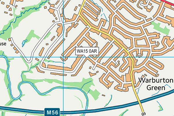 WA15 0AR map - OS VectorMap District (Ordnance Survey)