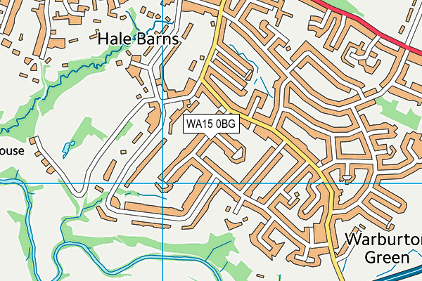 WA15 0BG map - OS VectorMap District (Ordnance Survey)