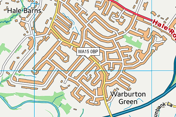 WA15 0BP map - OS VectorMap District (Ordnance Survey)