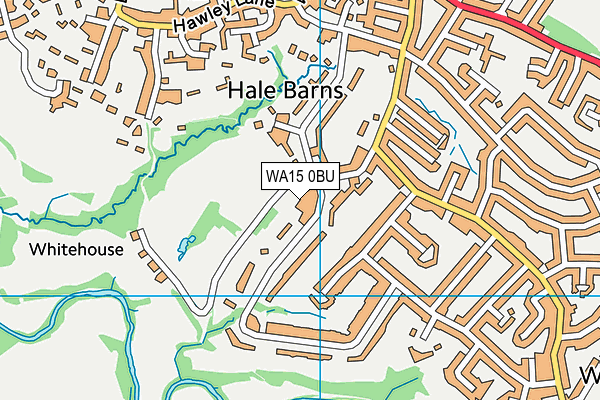 WA15 0BU map - OS VectorMap District (Ordnance Survey)