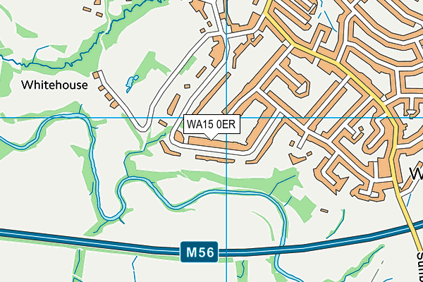 WA15 0ER map - OS VectorMap District (Ordnance Survey)