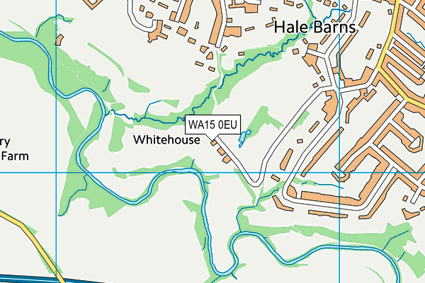 WA15 0EU map - OS VectorMap District (Ordnance Survey)