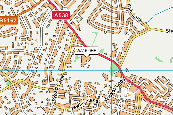 St Ambrose College map (WA15 0HE) - OS VectorMap District (Ordnance Survey)