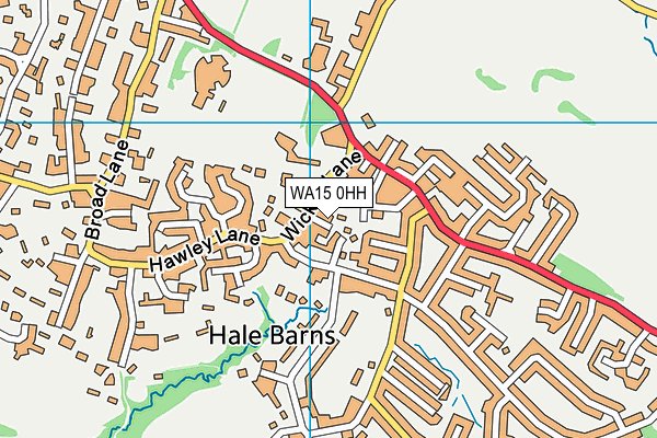 WA15 0HH map - OS VectorMap District (Ordnance Survey)