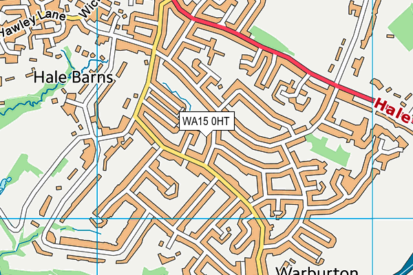 WA15 0HT map - OS VectorMap District (Ordnance Survey)