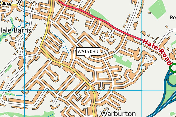 WA15 0HU map - OS VectorMap District (Ordnance Survey)