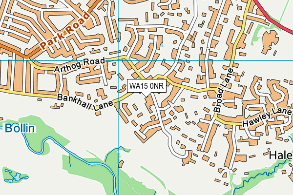 WA15 0NR map - OS VectorMap District (Ordnance Survey)
