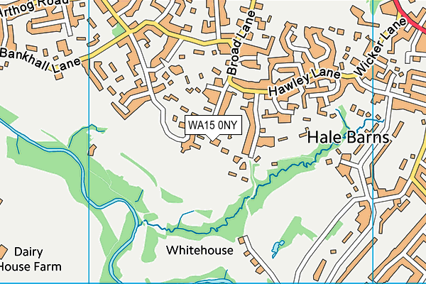 WA15 0NY map - OS VectorMap District (Ordnance Survey)