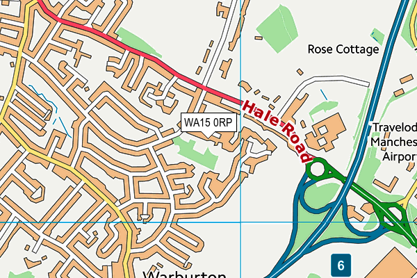 WA15 0RP map - OS VectorMap District (Ordnance Survey)