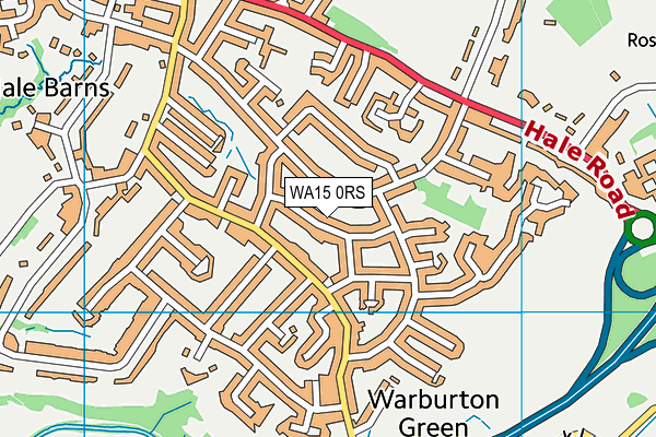WA15 0RS map - OS VectorMap District (Ordnance Survey)