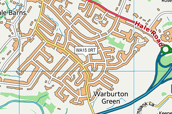 WA15 0RT map - OS VectorMap District (Ordnance Survey)