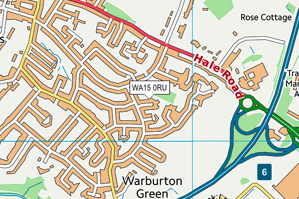 WA15 0RU map - OS VectorMap District (Ordnance Survey)