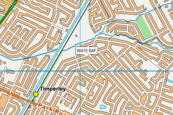 WA15 6AF map - OS VectorMap District (Ordnance Survey)