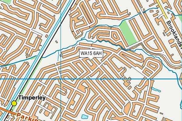 WA15 6AH map - OS VectorMap District (Ordnance Survey)