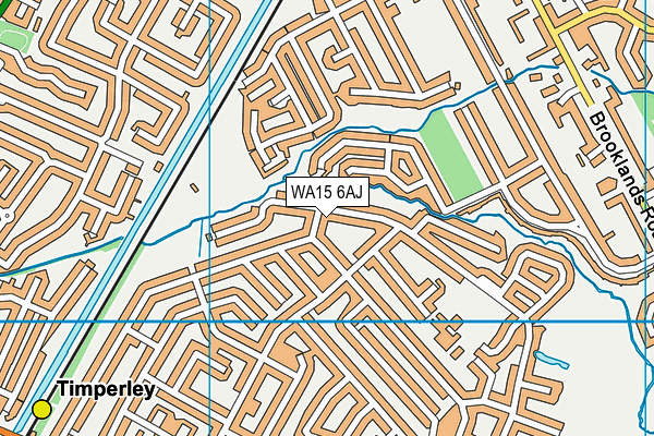 WA15 6AJ map - OS VectorMap District (Ordnance Survey)