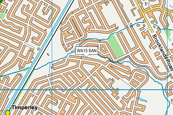 WA15 6AN map - OS VectorMap District (Ordnance Survey)