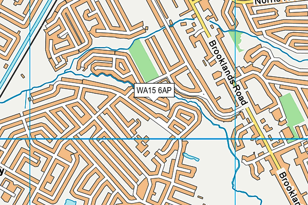 WA15 6AP map - OS VectorMap District (Ordnance Survey)