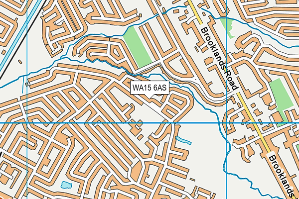 WA15 6AS map - OS VectorMap District (Ordnance Survey)