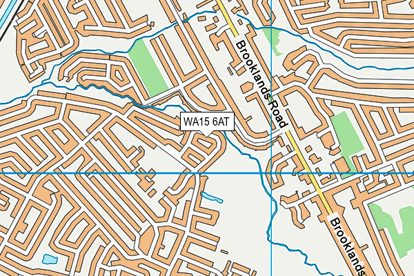 WA15 6AT map - OS VectorMap District (Ordnance Survey)