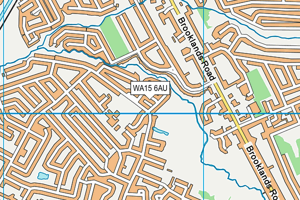 WA15 6AU map - OS VectorMap District (Ordnance Survey)