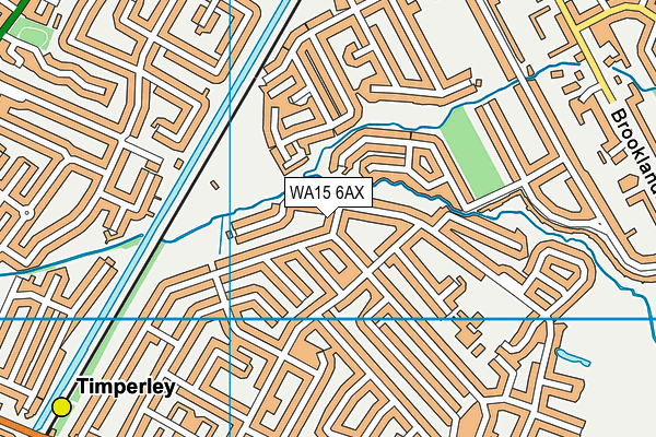 WA15 6AX map - OS VectorMap District (Ordnance Survey)