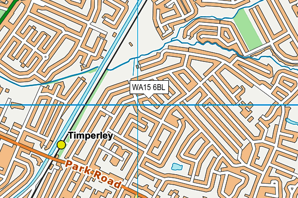 WA15 6BL map - OS VectorMap District (Ordnance Survey)