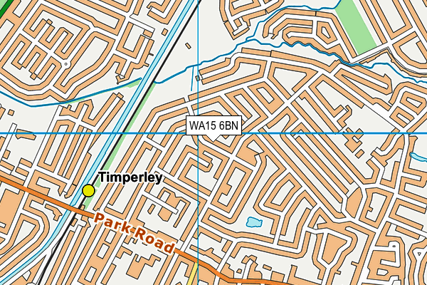 WA15 6BN map - OS VectorMap District (Ordnance Survey)