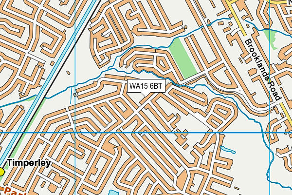 WA15 6BT map - OS VectorMap District (Ordnance Survey)