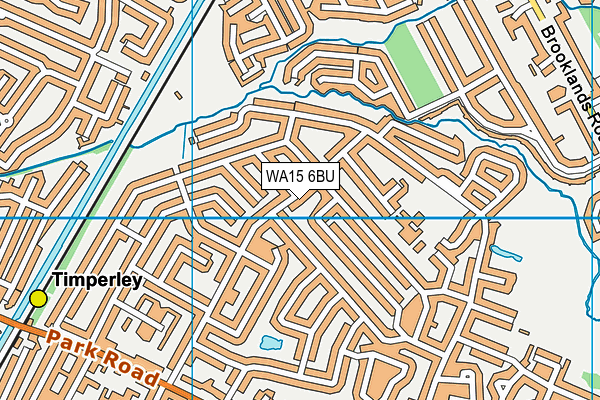 WA15 6BU map - OS VectorMap District (Ordnance Survey)